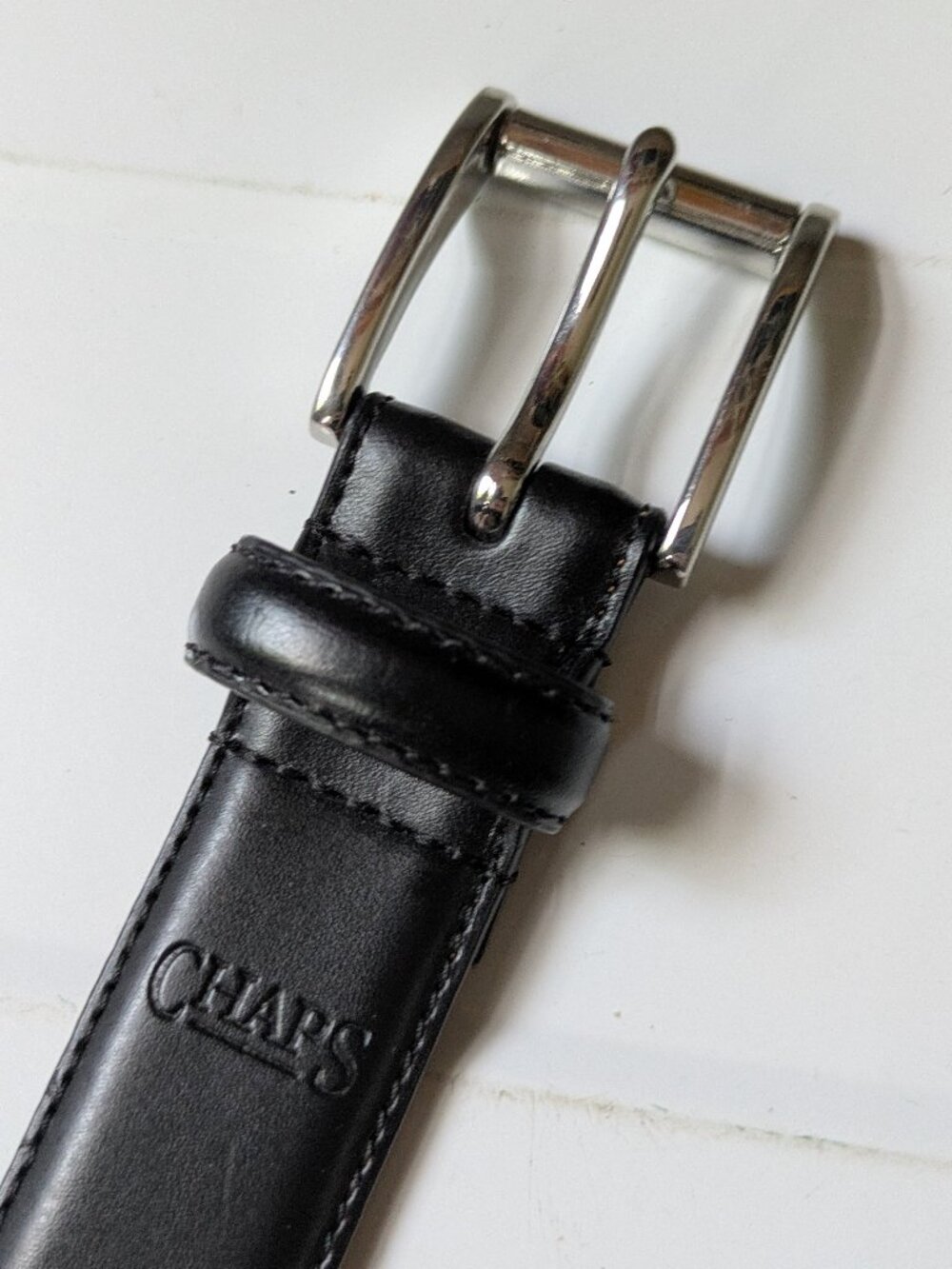 Chaps Black Leather Women's Size 38 Belt